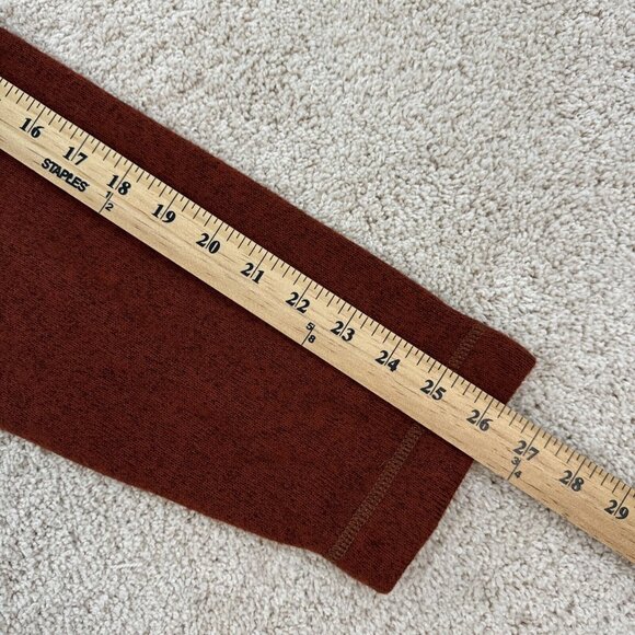 GH Bass & Co Sweater Mens XXL Orange Brown 1/4 Zip Shirt Fleece Lined Textured - Picture 13 of 15